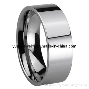 Men's Tungsten Carbide Flat Comfort Fit Ring